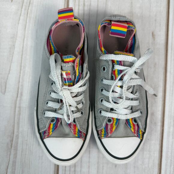 Converse All Star Chuck Taylor Rainbow Trim Low Top Sneakers Kids Shoes - Picture 3 of 5